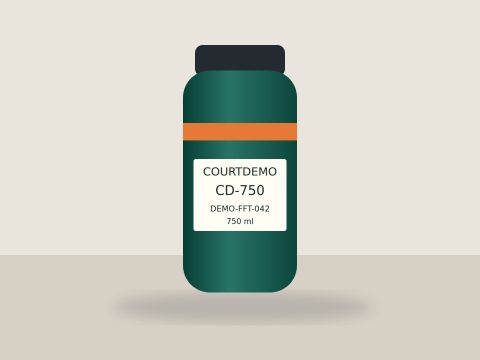 Green COURTDEMO bottle